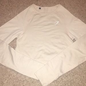 Gymshark seamless crop top in nude